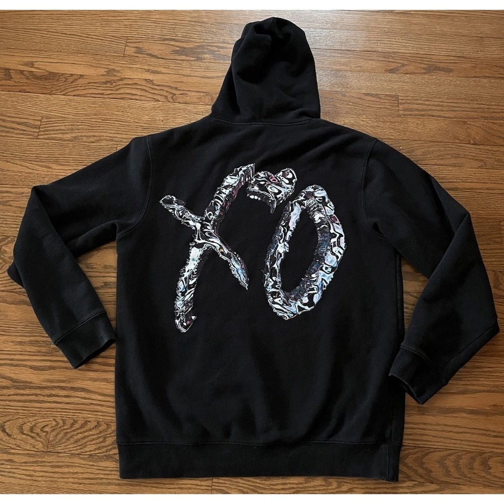 The Weeknd- After Hours XO Logo Trip Pullover Hoodie Official XO Merch Dawn FM L